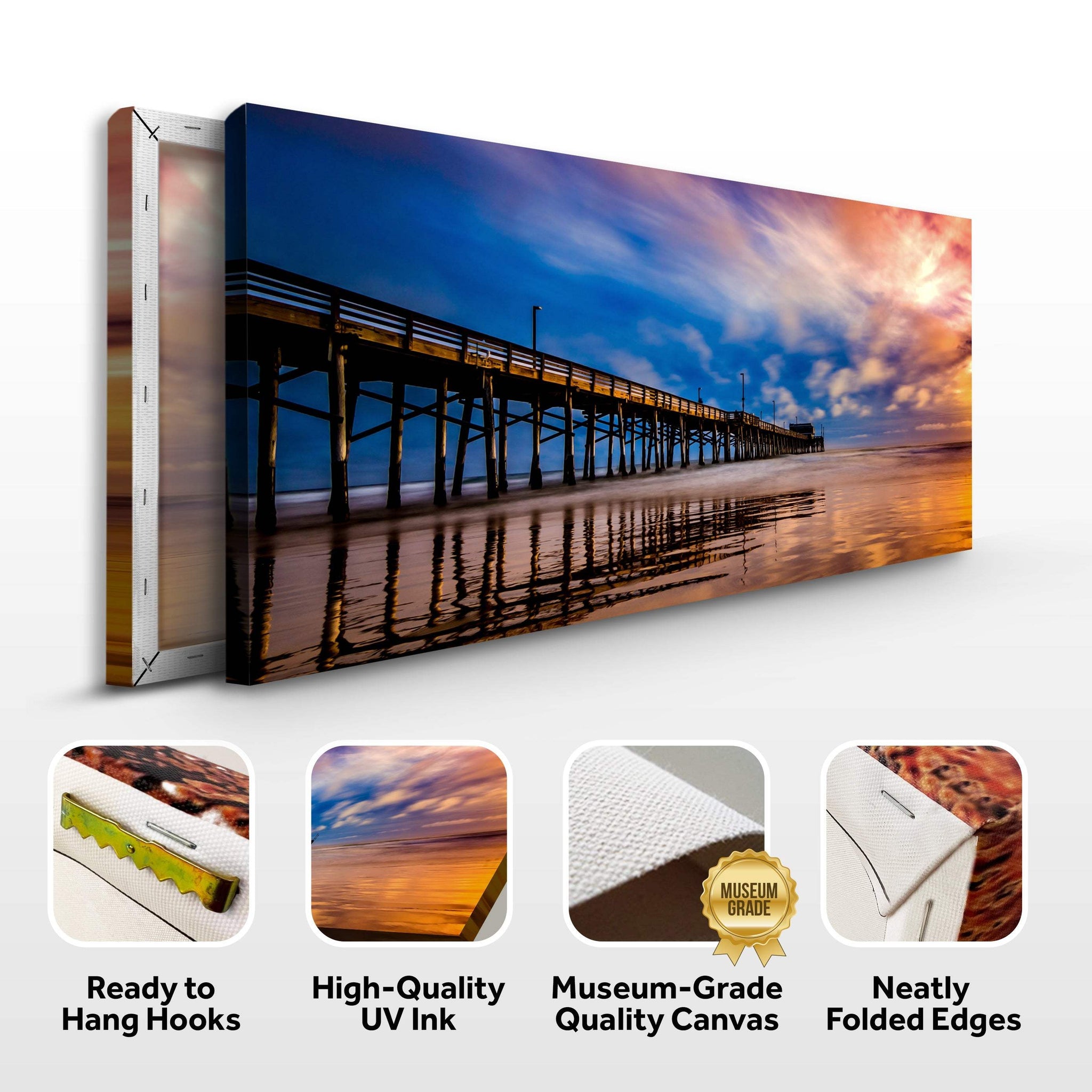 Beach Pier & Ocean Horizon Canvas Wall Art - Tailored Canvases - Flyclothing LLC