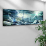 Pirate Ship In A Bottle Canvas Wall Art - Tailored Canvases - Flyclothing LLC