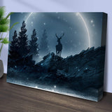 Midnight Deer Canvas Wall Art - Tailored Canvases - Flyclothing LLC
