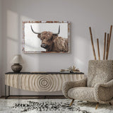 Natural Rustic Highland Cow Canvas Wall Art - Tailored Canvases - Flyclothing LLC