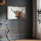 Natural Rustic Highland Cow Canvas Wall Art - Tailored Canvases - Flyclothing LLC