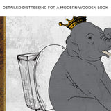 King Elephant On Toilet Canvas Wall Art - Tailored Canvases - Flyclothing LLC