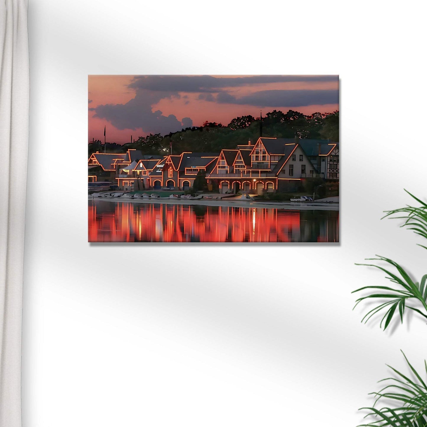 Houses Philadelphia Boathouse Row Canvas Wall Art - Tailored Canvases - Flyclothing LLC
