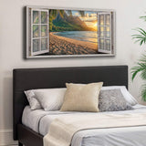 Beachfront Dreams Window Scenery Wall Art - Tailored Canvases - Flyclothing LLC