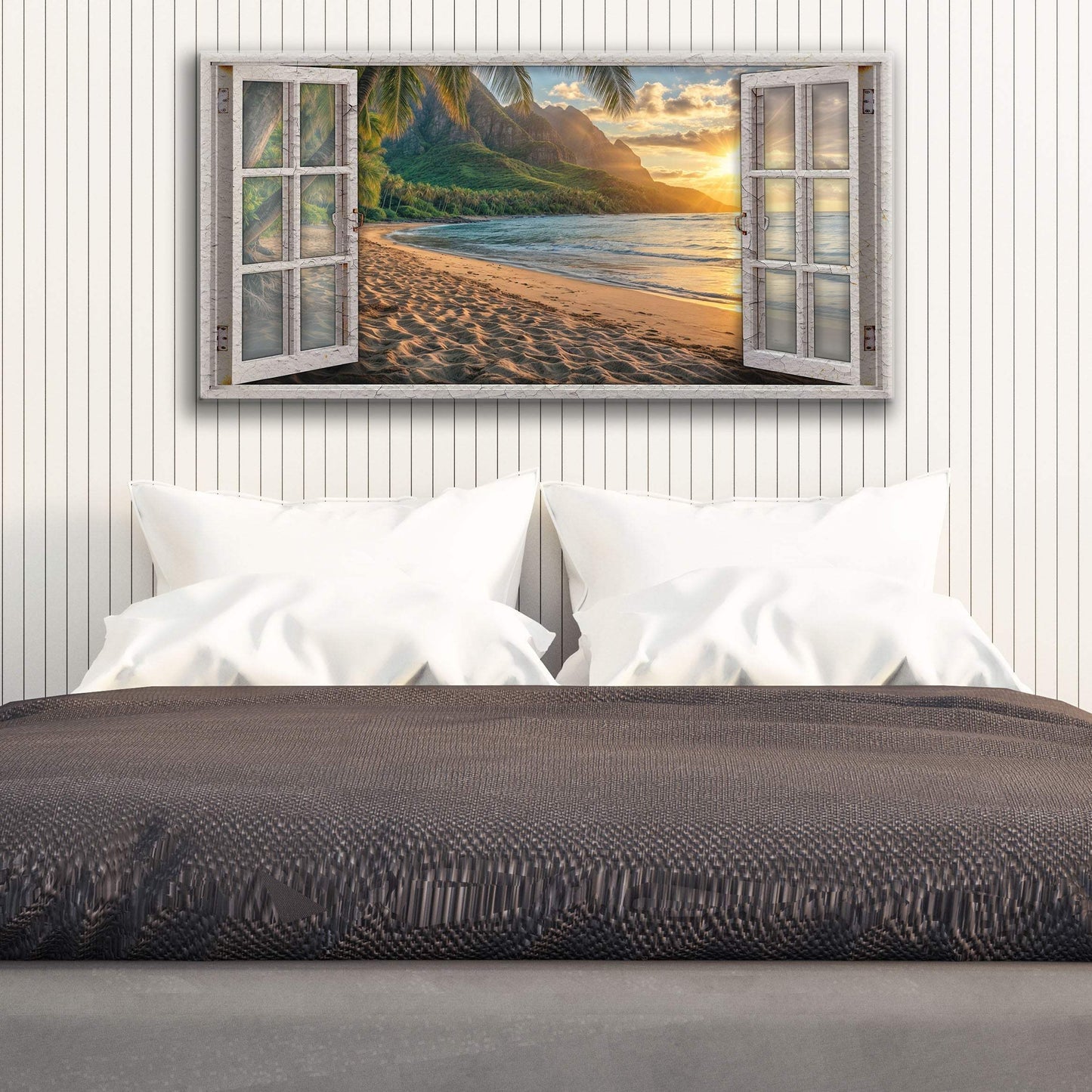 Beachfront Dreams Window Scenery Wall Art - Tailored Canvases - Flyclothing LLC