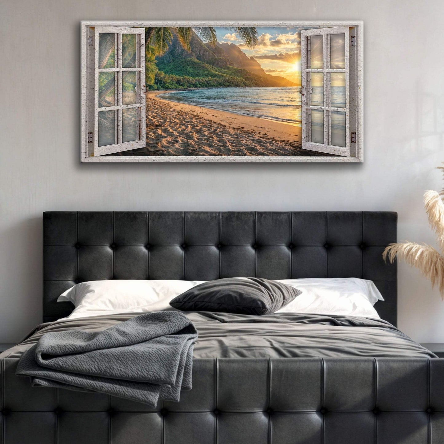 Beachfront Dreams Window Scenery Wall Art - Tailored Canvases - Flyclothing LLC
