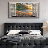 Beachfront Dreams Window Scenery Wall Art - Tailored Canvases - Flyclothing LLC