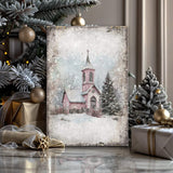 Vintage Church Christmas Wall Art - Tailored Canvases - Flyclothing LLC