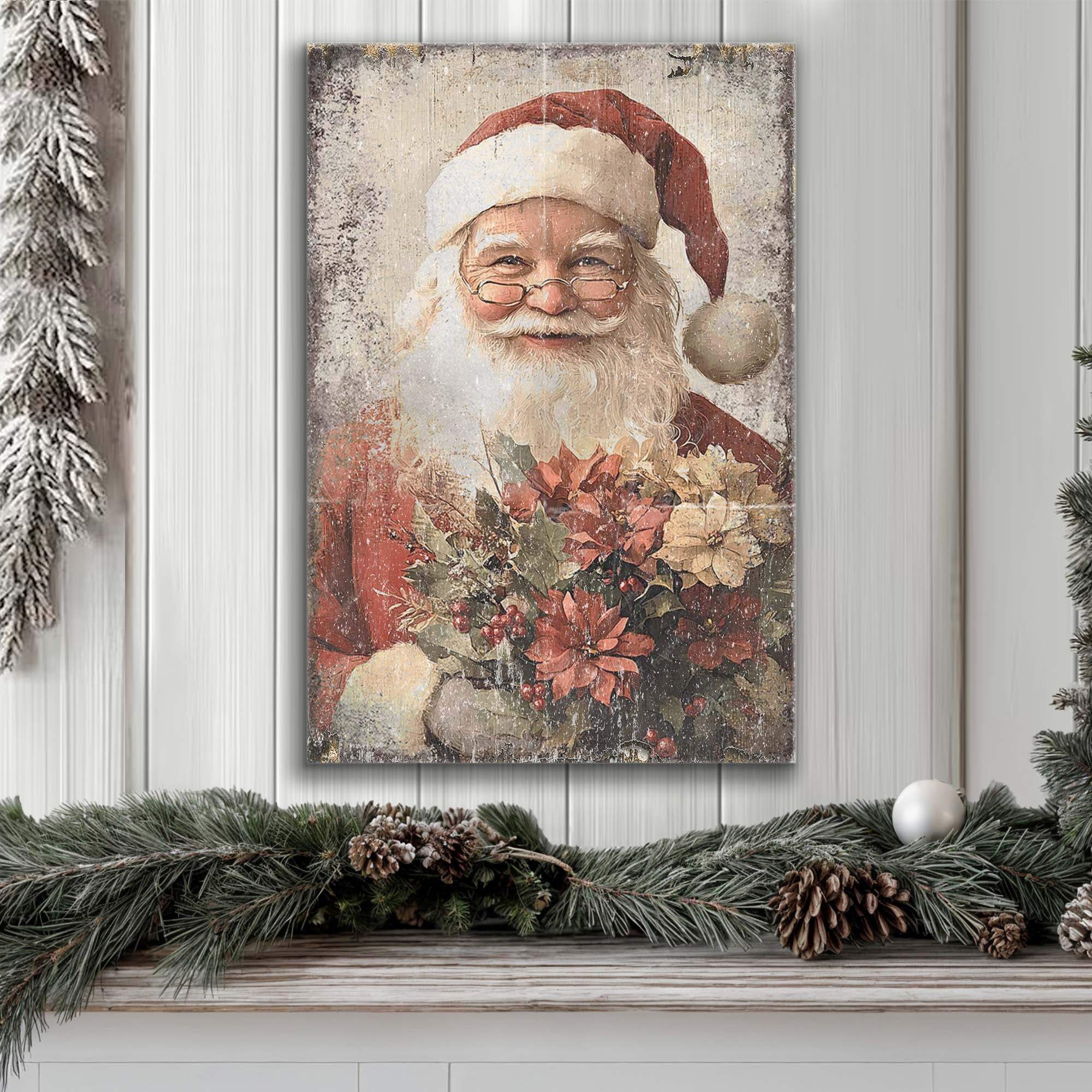 Vintage Christmas Santa Claus Wall Art - Tailored Canvases - Flyclothing LLC