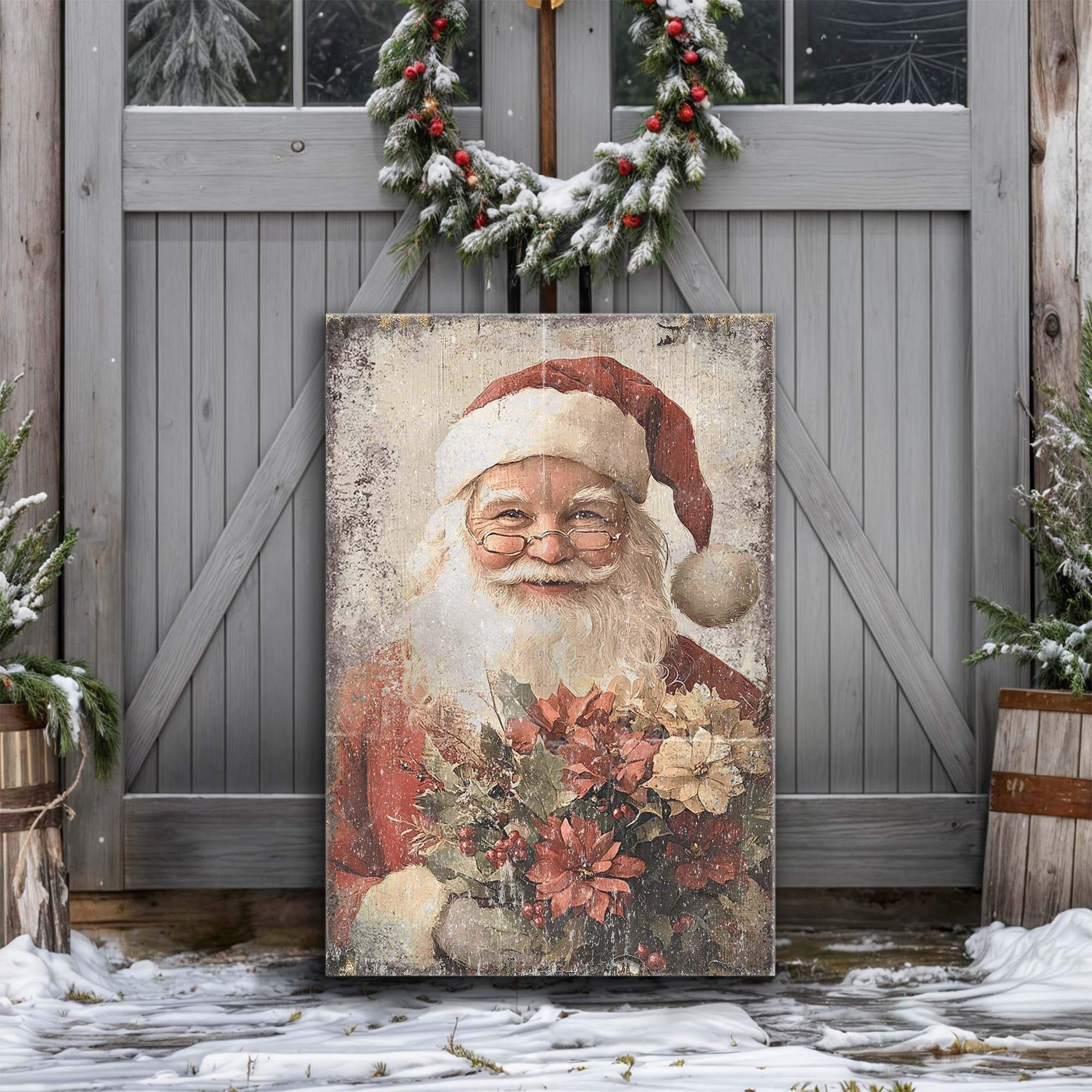Vintage Christmas Santa Claus Wall Art - Tailored Canvases - Flyclothing LLC
