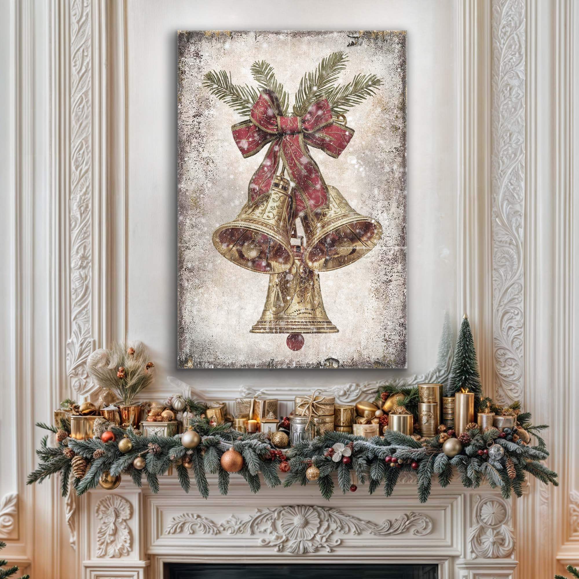 Vintage Christmas Bells Wall Art - Tailored Canvases - Flyclothing LLC