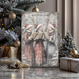Vintage Christmas Carolers Wall Art - Tailored Canvases - Flyclothing LLC