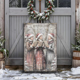 Vintage Christmas Carolers Wall Art - Tailored Canvases - Flyclothing LLC