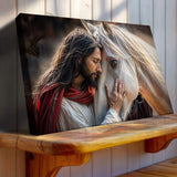 Jesus And Horse Faith Wall Art - Tailored Canvases - Flyclothing LLC