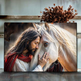Jesus And Horse Faith Wall Art - Tailored Canvases - Flyclothing LLC