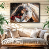 Jesus And Horse Faith Wall Art - Tailored Canvases - Flyclothing LLC
