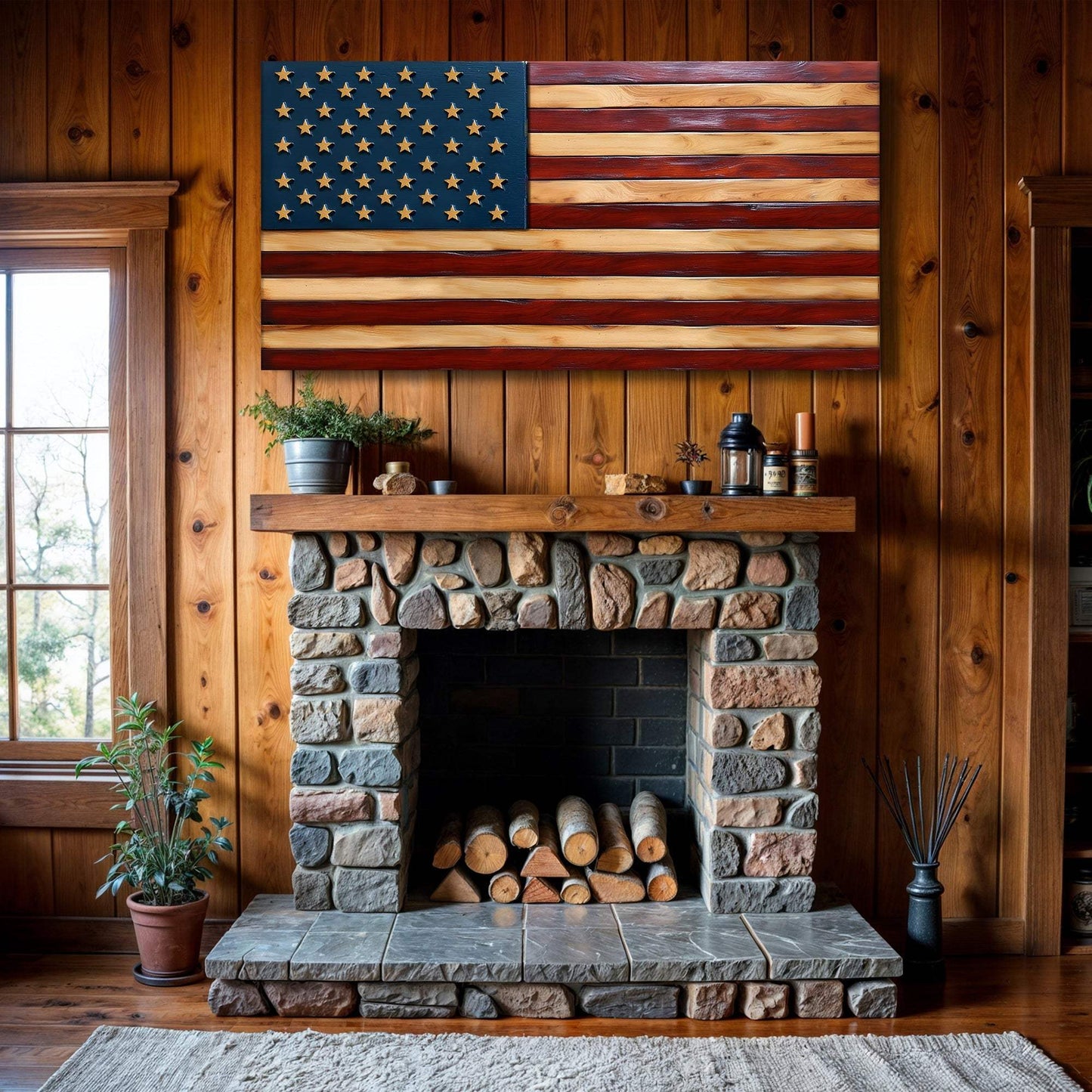Old Glory American Flag Wall Art II - Tailored Canvases - Flyclothing LLC