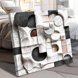 Abstract Black & White Wall Sculpture Wall Art - Tailored Canvases - Flyclothing LLC