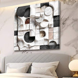 Abstract Black & White Wall Sculpture Wall Art - Tailored Canvases - Flyclothing LLC