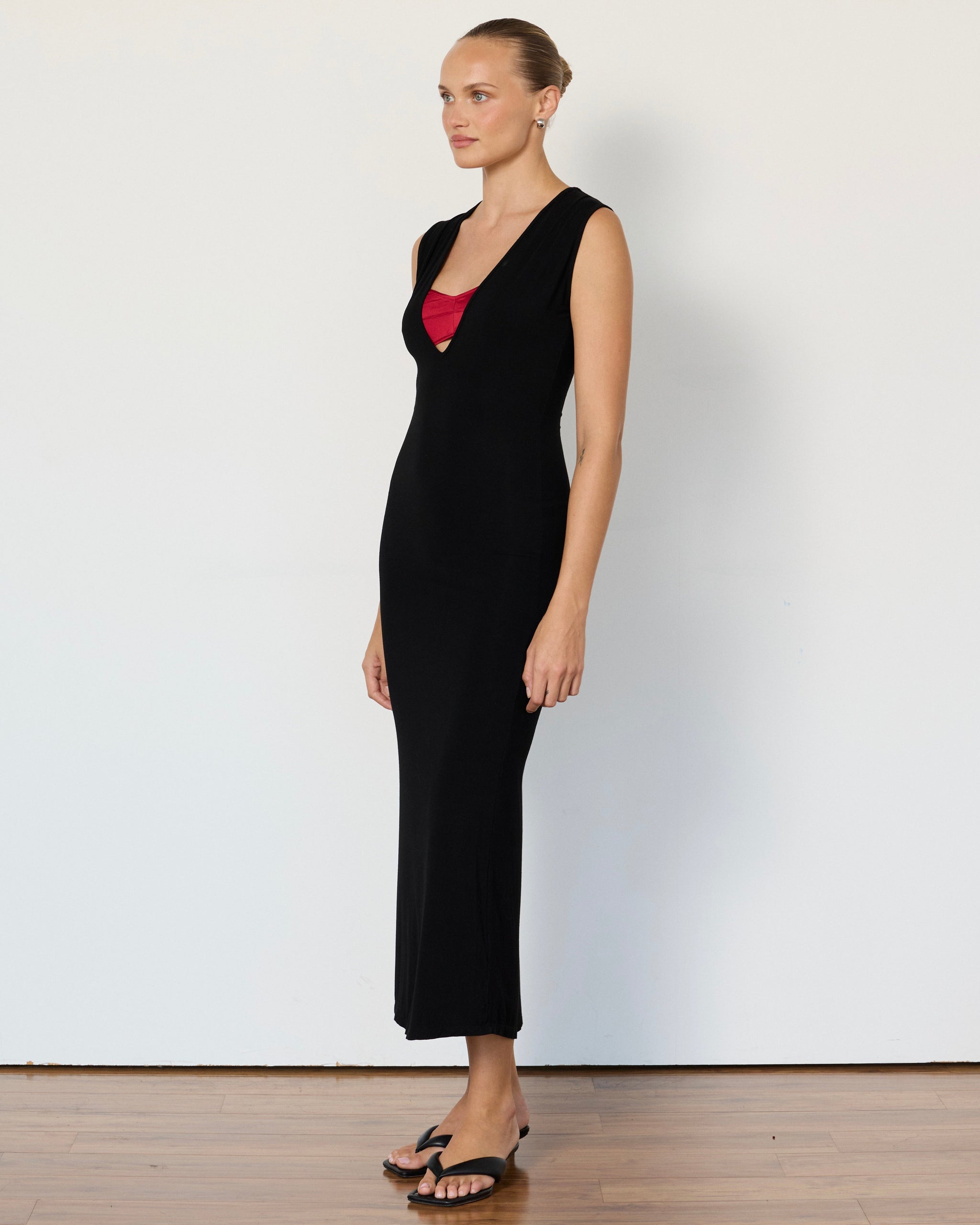 Tate Plunge Midi Dress - Artless Forever - Flyclothing LLC