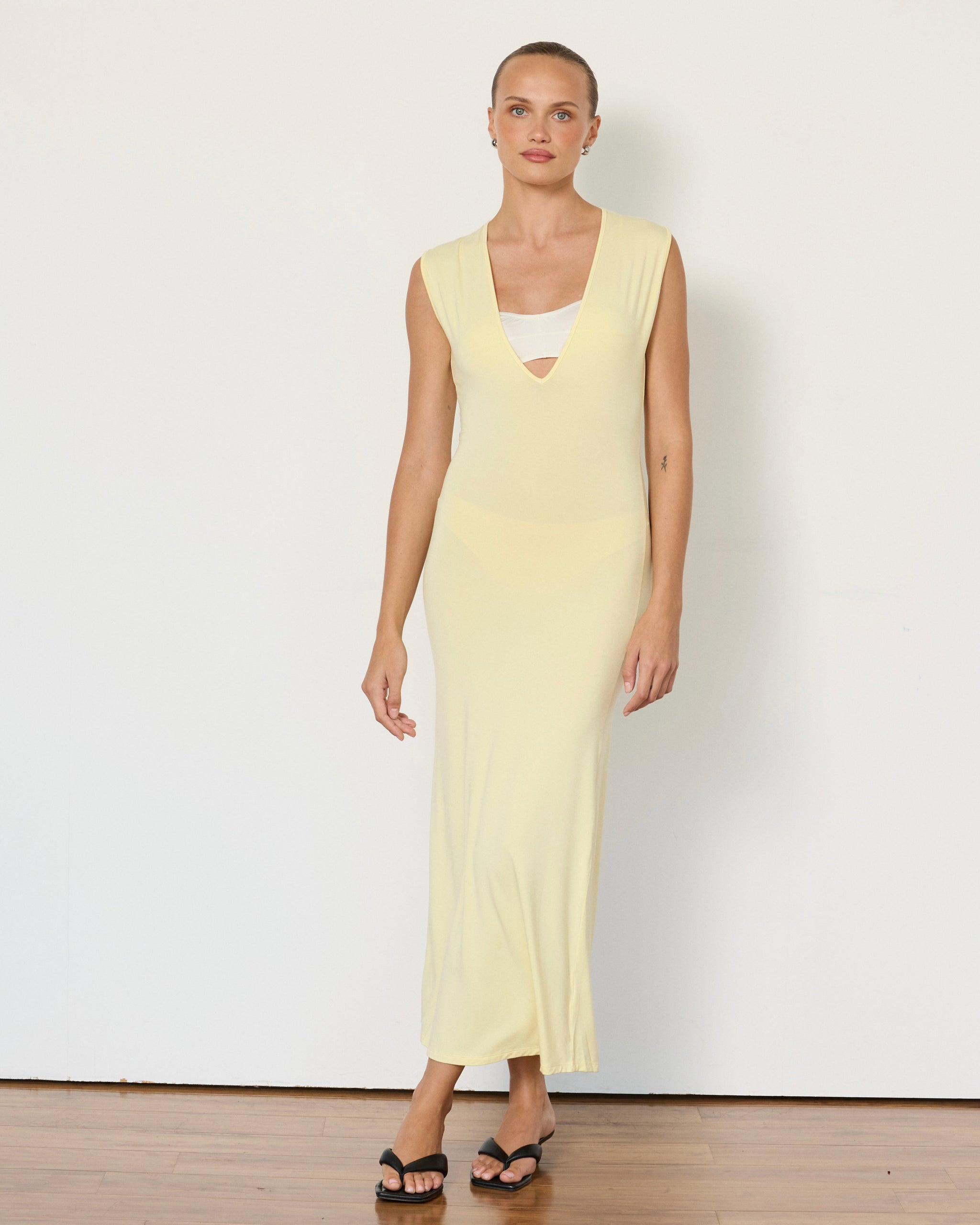 Tate Plunge Midi Dress - Artless Forever - Flyclothing LLC