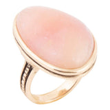 Pink Opal Golden Statement Ring - Barse Jewelry - Flyclothing LLC