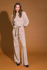 SMILE WHEN YOUR SAD WITH SWEATER TOP AND PANT SET - Flying Tomato - Flyclothing LLC