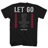AVRIL LAVIGNE LET GO TRACK LIST BLACJ T-SHIRT