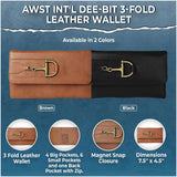 AWST Int'l Dee-Bit 3-Fold Leather Wallet - Breeches.com - Flyclothing LLC