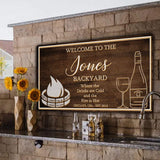 Backyard Sign II - Tailored Canvases - Flyclothing LLC