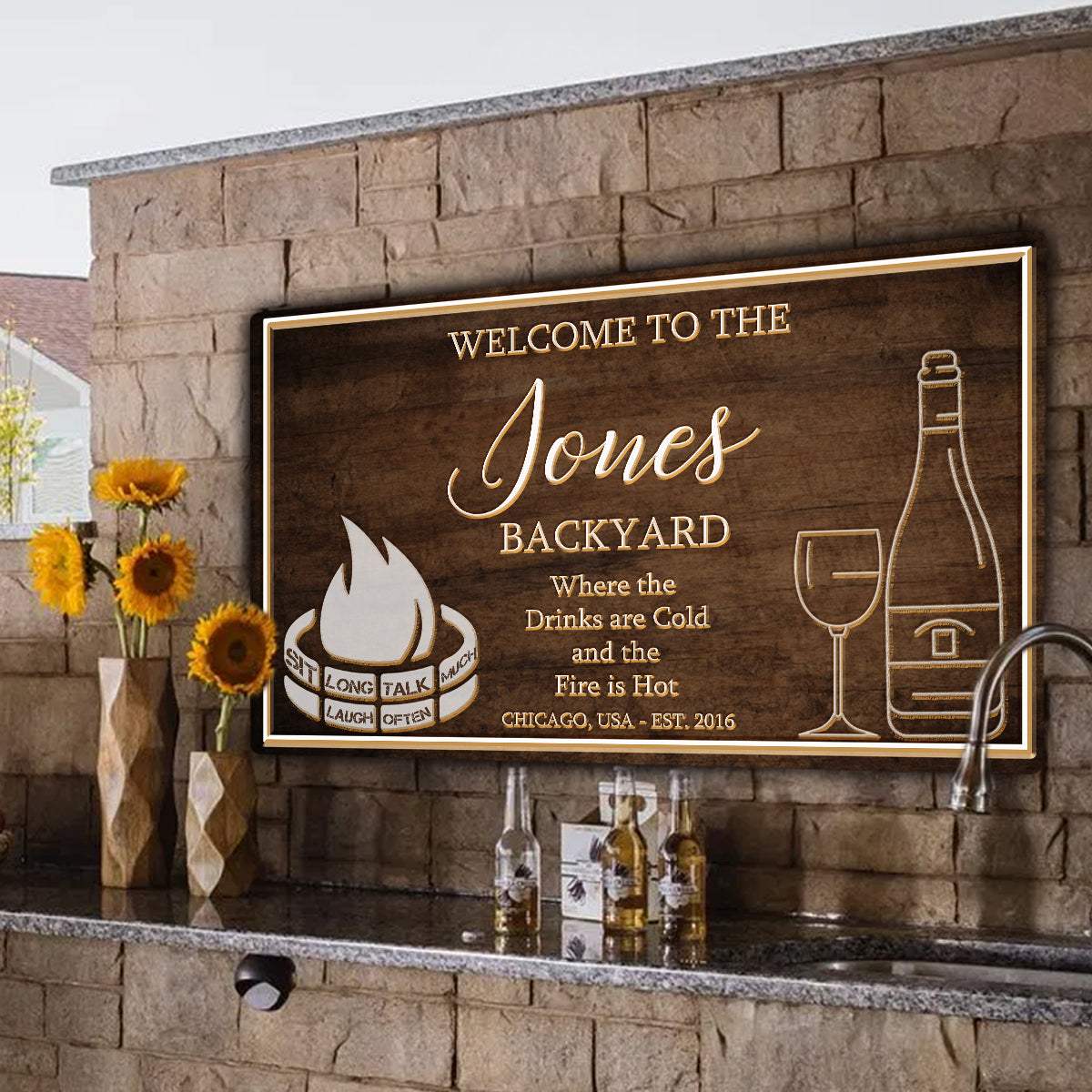 Backyard Sign II - Tailored Canvases - Flyclothing LLC