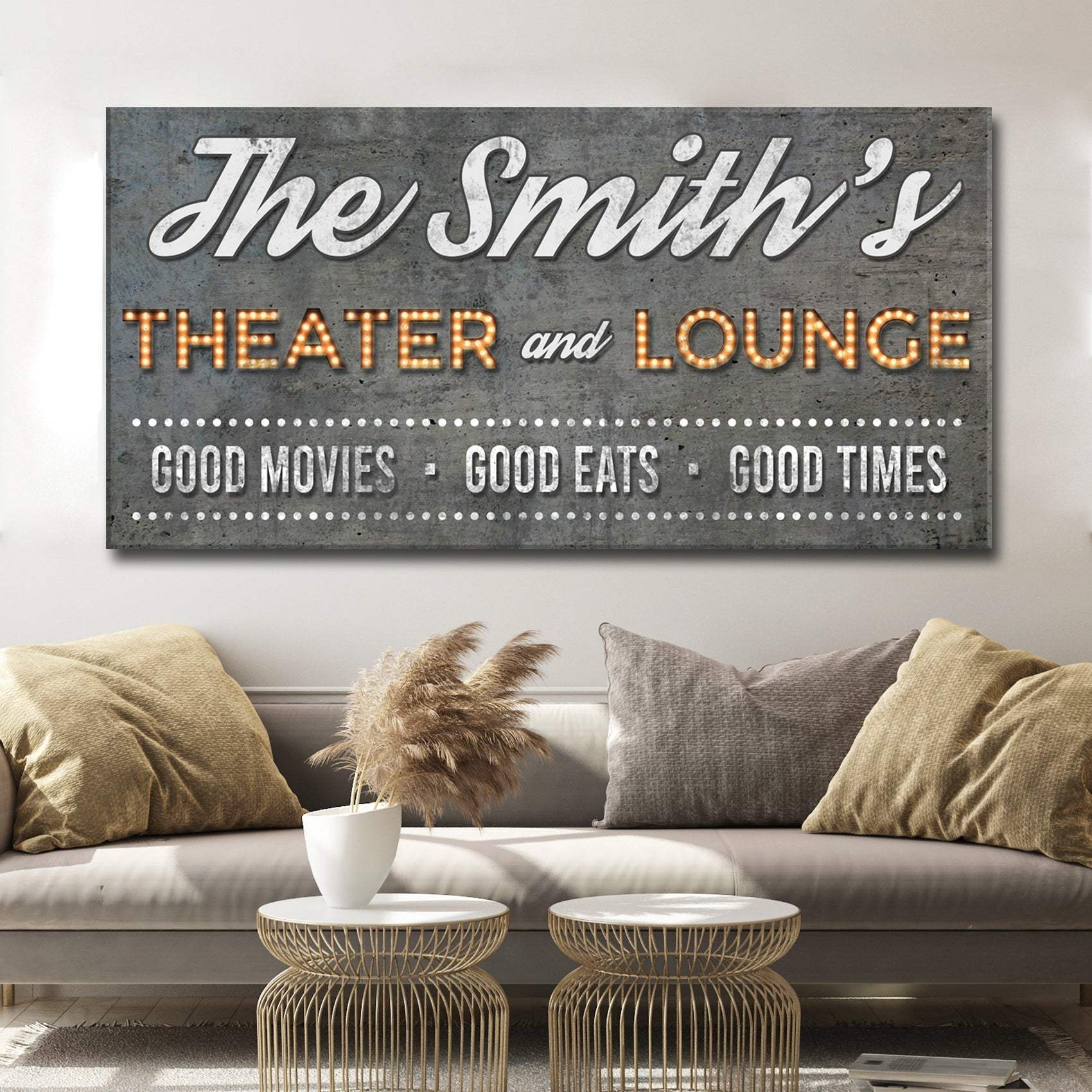 Family Theater and Lounge Sign V - Tailored Canvases - Flyclothing LLC