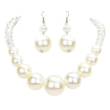 Faceted Beaded Chunky Pearl Necklace - Madeline Love - Flyclothing LLC