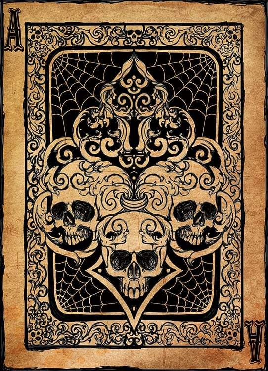 Black Market Art Company Ace Skulls Print - Black Market Art Company - Flyclothing LLC