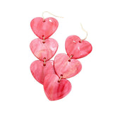 Acetate Heart Link Dropdown Earrings - Madeline Love - Flyclothing LLC