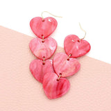 Acetate Heart Link Dropdown Earrings - Madeline Love - Flyclothing LLC
