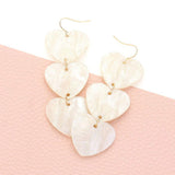 Acetate Heart Link Dropdown Earrings - Madeline Love - Flyclothing LLC
