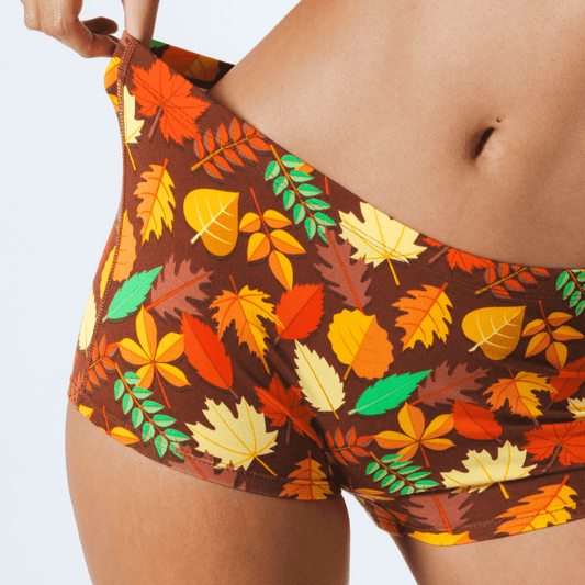 The Acorn Hoard | Fall Leaves Modal Boyshort Underwear - Shinesty