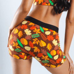The Acorn Hoard | Fall Leaves Women’s Boxers - Shinesty