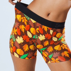 The Acorn Hoard | Fall Leaves Women’s Boxers - Shinesty