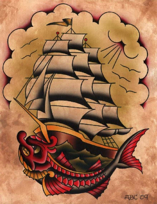 Black Market Art Company Ahoy Print - Black Market Art Company - Flyclothing LLC