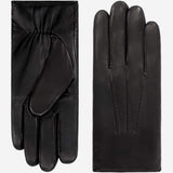 Aldo (black) - Italian lambskin leather gloves with lambswool lining & touchscreen feature - Leather Gloves Online - Flyclothing LLC
