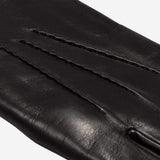 Aldo (black) - Italian lambskin leather gloves with lambswool lining & touchscreen feature - Leather Gloves Online - Flyclothing LLC