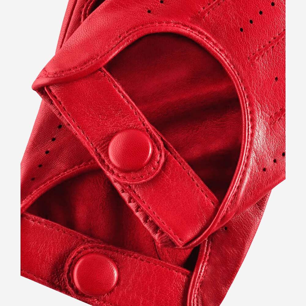 Alessa (red) - Classic Italian lambskin leather driving gloves - Leather Gloves Online - Flyclothing LLC