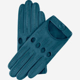 Alessa (turquoise) - Classic Italian lambskin leather driving gloves - Leather Gloves Online - Flyclothing LLC