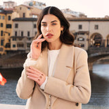 Alessa (pink) - Classic Italian lambskin leather driving gloves