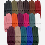 Alessa (turquoise) - Classic Italian lambskin leather driving gloves - Leather Gloves Online - Flyclothing LLC