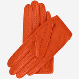 Alessa (orange) - Classic Italian lambskin leather driving gloves