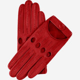 Alessa (red) - Classic Italian lambskin leather driving gloves - Leather Gloves Online - Flyclothing LLC