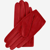 Alessa (red) - Classic Italian lambskin leather driving gloves - Leather Gloves Online - Flyclothing LLC